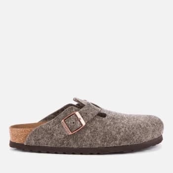 Image of Birkenstock Womens Boston Slim Fit Felt Mules - Cacao - UK 7.5