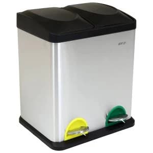 Image of Charles Bentley 2-in-1 30L Kitchen Pedal Bin - Silver