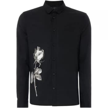 Image of Label Lab Xray Rose Placement Shirt - Black