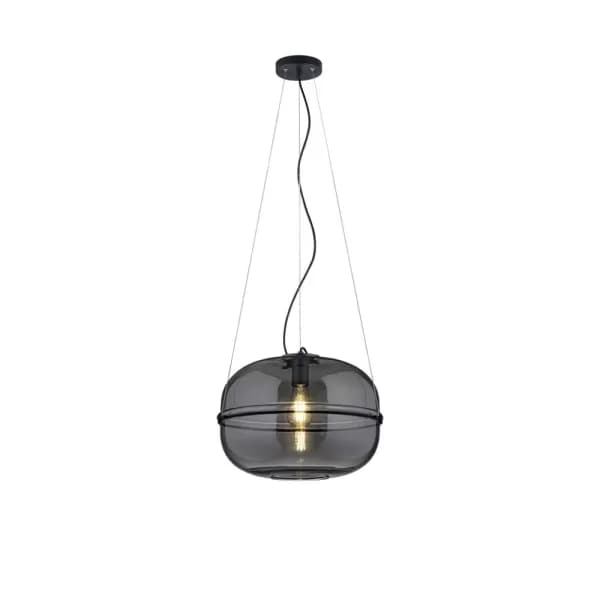 Image of Lorena Modern Spherical Pendant Ceiling Light Black Matt