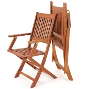 Image of Garden Chair Sydney 2Pcs Acacia Wood FSC -Certified Foldable