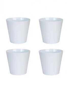 Image of Wham Set Of 4 White 21Cm Round Studio Planter Covers