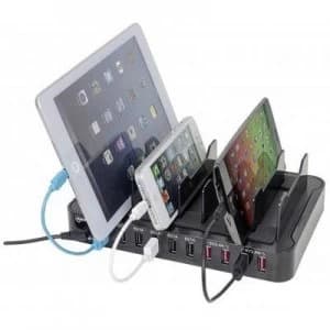 Image of Manhattan 10-Port Charger 180009 USB charging station Mains socket Max. output current 17000 mA 10 x USB