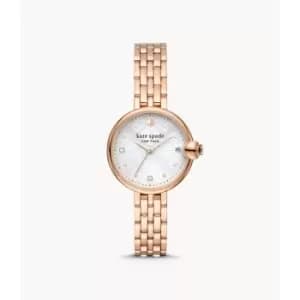 Image of Kate Spade New York Womens Chelsea Park Three-Hand Date -Tone Stainless Steel Watch - Rose Gold