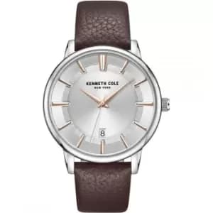 Image of Kenneth Cole Mens Kenneth Cole Modern Classic KCWGB0014104 - Silver and Brown