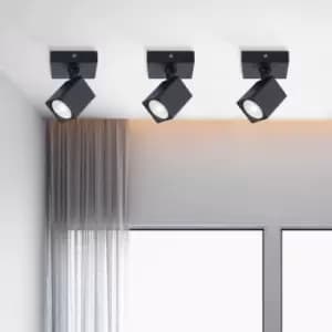 Image of 1 Light GU10 Square Spotlight Black