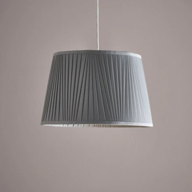 Image of K LIVING 14" Shantung Pleat Light Shade Ceiling Table Lampshade Grey Grey