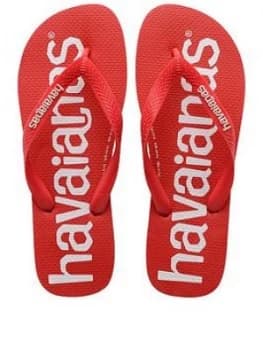 Image of Havaianas Logomania Flip Flops - Red