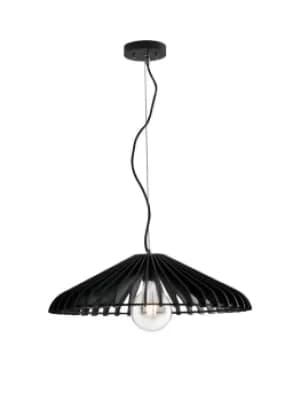 Image of CALDER Wire Frame Pendant Ceiling Light Black 50x13.5cm