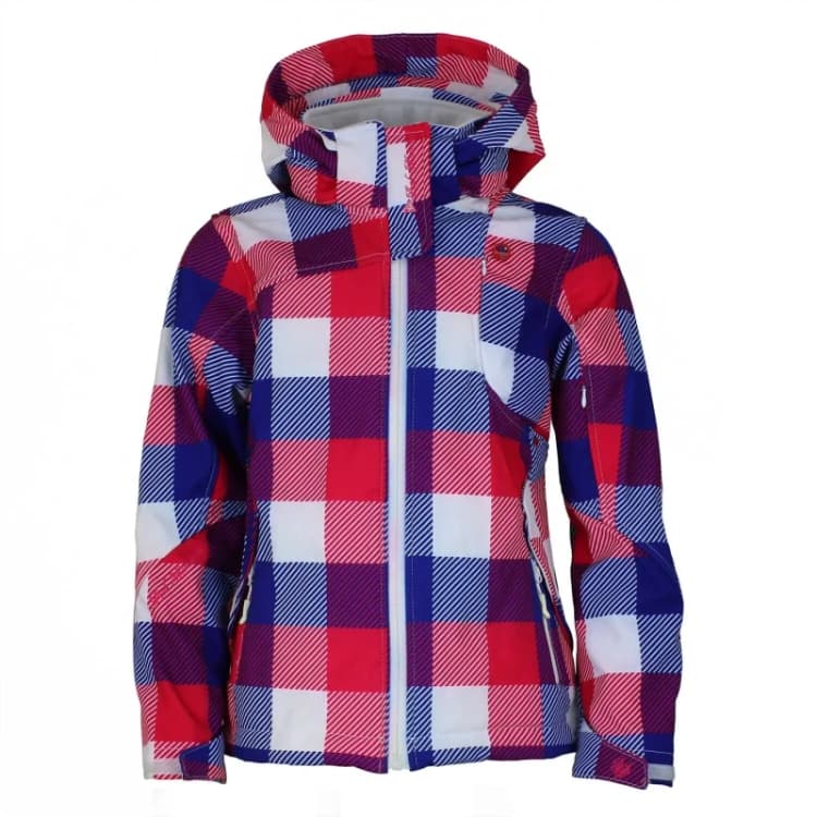 Image of Peak Mountain Printed softshell jacket for girls Peak Mountain Gaveny Rouge Female 14 ans GAVENY/BG-ROUGE POPPY