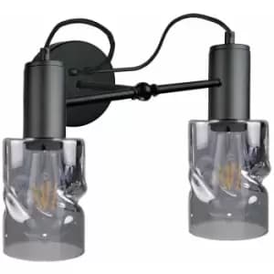 Image of Keter Inger Wall Lamp Black, 25cm, 2x E27