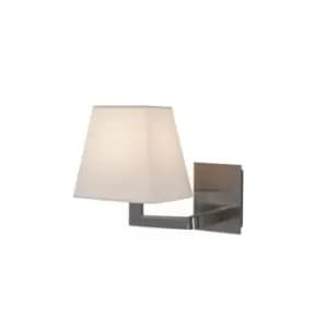 Image of Buhovo Wall Light 1x E27 Max 40W Chrome Matt- White Shade