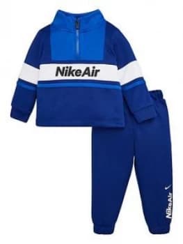 Image of Nike Sportswear Air Toddler Boys 1/2 Zip Tracksuit - Blue