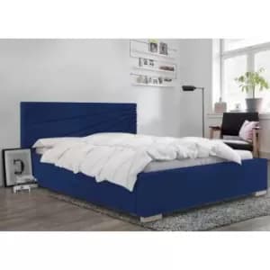 Image of Fenna Bed King Plush Velvet Blue