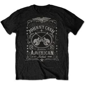 Image of Johnny Cash - American Rebel Mens Large T-Shirt - Black