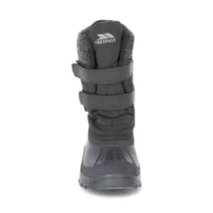 Image of Trespass Childrens Boys Strachan II Waterproof Touch Fastening Snow Boots (2 Youth UK) (Black)