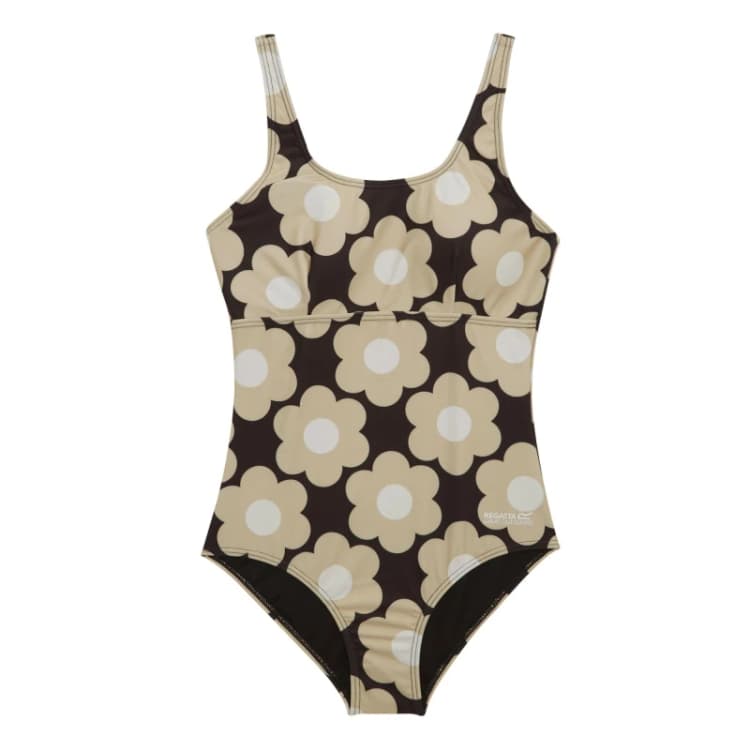 Image of Regatta Womens Orla II Swim Suit 12 - Bust 36' (92cm) Black Sixties Daisy RWM050-D5R-12
