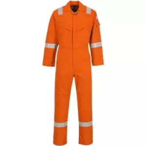 Image of Portwest FR50 Orange Sz M Tall Flame Resistant Anti-Static Boiler Suit Coverall Overall