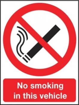 Image of Extra Value A5 Self Adhesive Safety Sign - No Smoking