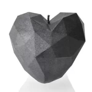 Image of Heart Low Poly Candle – Steel