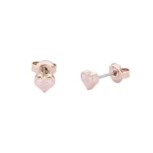 Image of Ted Baker Elliot Nano Enamel Heart Stud Earrings
