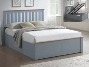Image of ASC Sienna 5ft King Size Stone Grey Wooden Ottoman Bed Frame