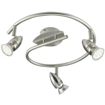 Image of Fan Europe Lighting - Fan Europe SPOT LED 3 Light Multi Arm Semi Flush Ceiling light Nickel 400lm 2700K 30x31.5cm