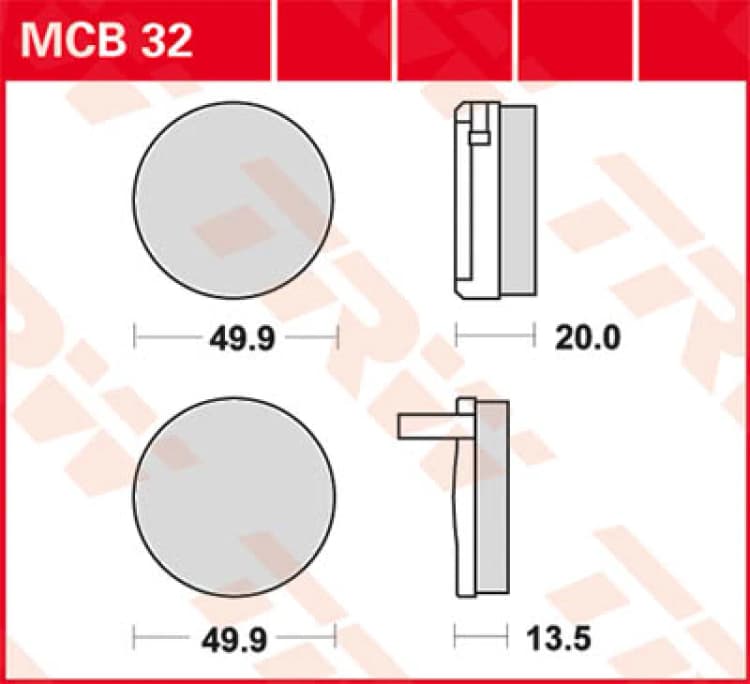 Image of TRW Lucas Brake lining MCB32