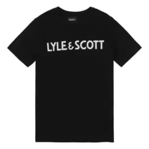 Image of Lyle & Scott Kids Text Tee - Black - 10/11