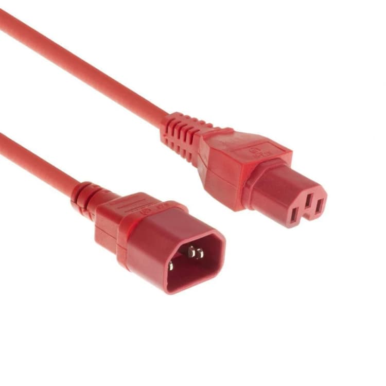 Image of Microconnect PE1415R18 power cable Red 1.8 m C14 coupler C15 coupler