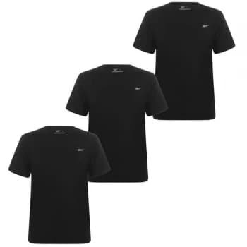 Image of Reebok 3 Pack T Shirt Mens - Black