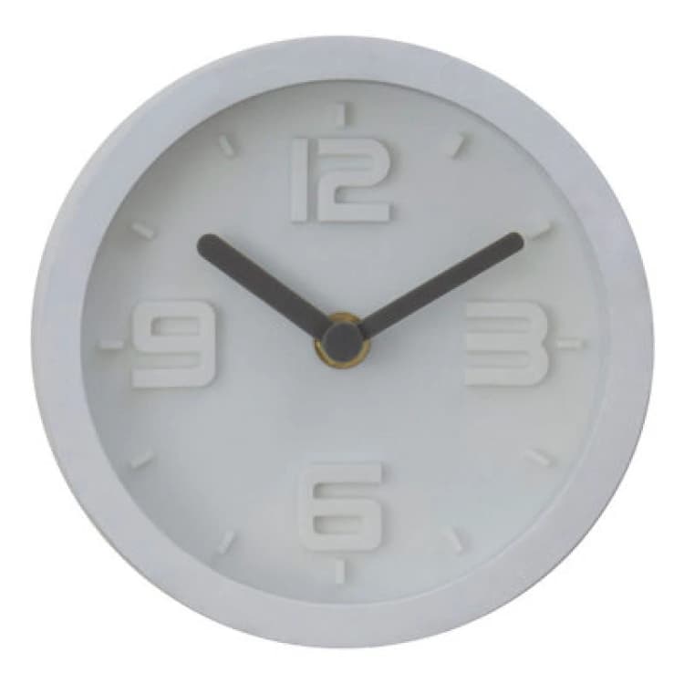 Image of Premier Housewares Interiors by Premier Elko Embossed Wall Clock White