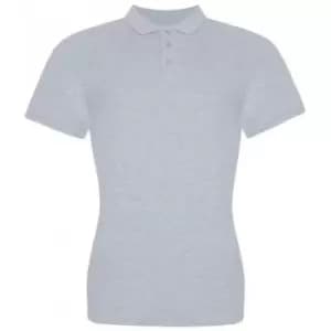 Image of Awdis Womens/Ladies Pique Cotton Polo Shirt (L) (Grey Heather)