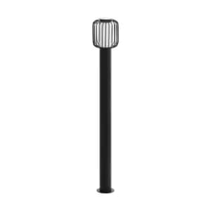 Image of IP44 Outdoor Bollard Light Black Zinc Plated Steel 1 x 28W E27 Bulb Post