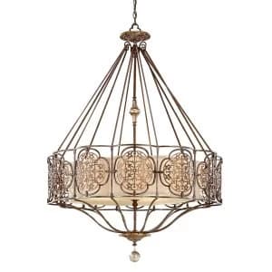 Image of 4 Light Round Pendant British Bronze Finish, E27