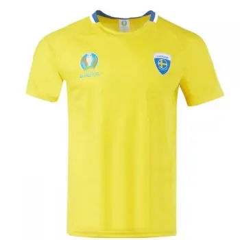 Image of UEFA Euro 2020 Sweden Polyester T Shirt Mens - Yellow