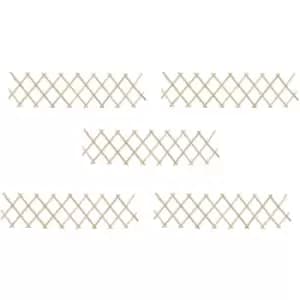 Image of Vidaxl - Trellis Fences 5 pcs Firwood 180x30cm Brown