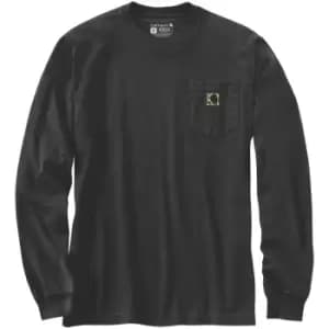 Image of Carhartt Mens Pocket Camo C Graphic Long Sleeve T Shirt XXL - Chest 50-52' (127-132cm)
