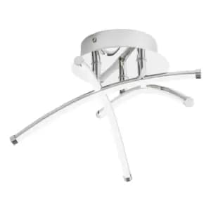 Image of Spa Mandra LED Cross Over Ceiling Light 11W Cool White Chrome