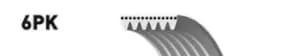 Image of Micro-V Multi-Ribbed Belt Gates 6PK1029SF