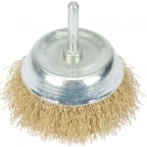 Image of Draper Hollow Cup Brassed Steel Wire Brush 50mm 6mm Shank