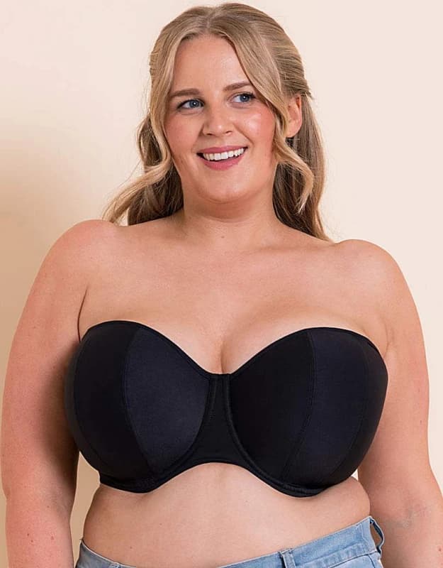 Image of Curvy Kate Curvy Kate Luxe Strapless Bra JET Black - Curvy Kate - Size: 30HH JET Black Female 30HH VK08219