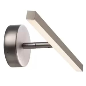 Image of IP S13 40cm LED Dimmable Bathroom Over Mirror Light Brushed Steel, 3000K