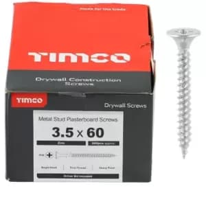 Image of Timco Silver Drywall Bugle Head Screws (Fine Thread) - 3.5 x 60 (500 pack)