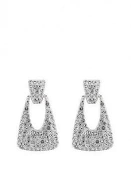 Image of Mood Mood Silver Plated Crystal Pave Triangular Door Knocker