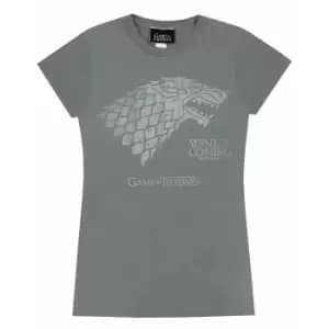 Image of Game Of Thrones Womens/Ladies Stark Winter Is Coming T-Shirt (L) (Charcoal)
