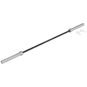 Image of SPORTNOW Olympic Barbell Bar for 2"/5cm Weight Plates with Spring Clips, Home Gym Weight Lifting Bar, 210cm