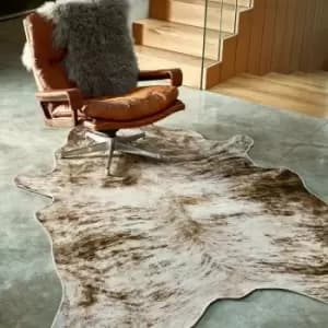 Image of Texas Faux Grey 190cm x 240cm Rectangle - Grey