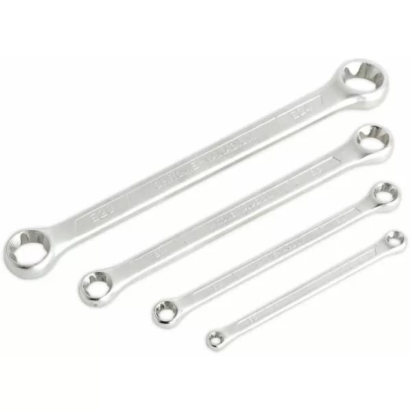 Image of Genuine SEALEY AK550 TRX-Star Double End Spanner Set 4pc