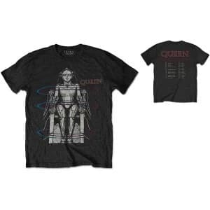 Image of Queen - European Tour 1984 Unisex Large T-Shirt - Black